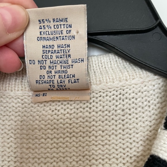 High Sierra long sleeve zipper front Christmas Holiday sweater size Large- cream - Picture 8 of 9